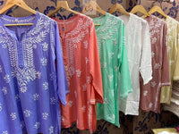 Pure Modal Soft n silky Short Top - Chikankari official