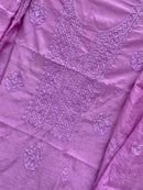 Pure Mul chanderi suit - Chikankari official