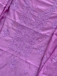 Pure Mul chanderi suit - Chikankari official