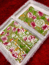 Pure Mul cotton floral 2pc set - Chikankari official