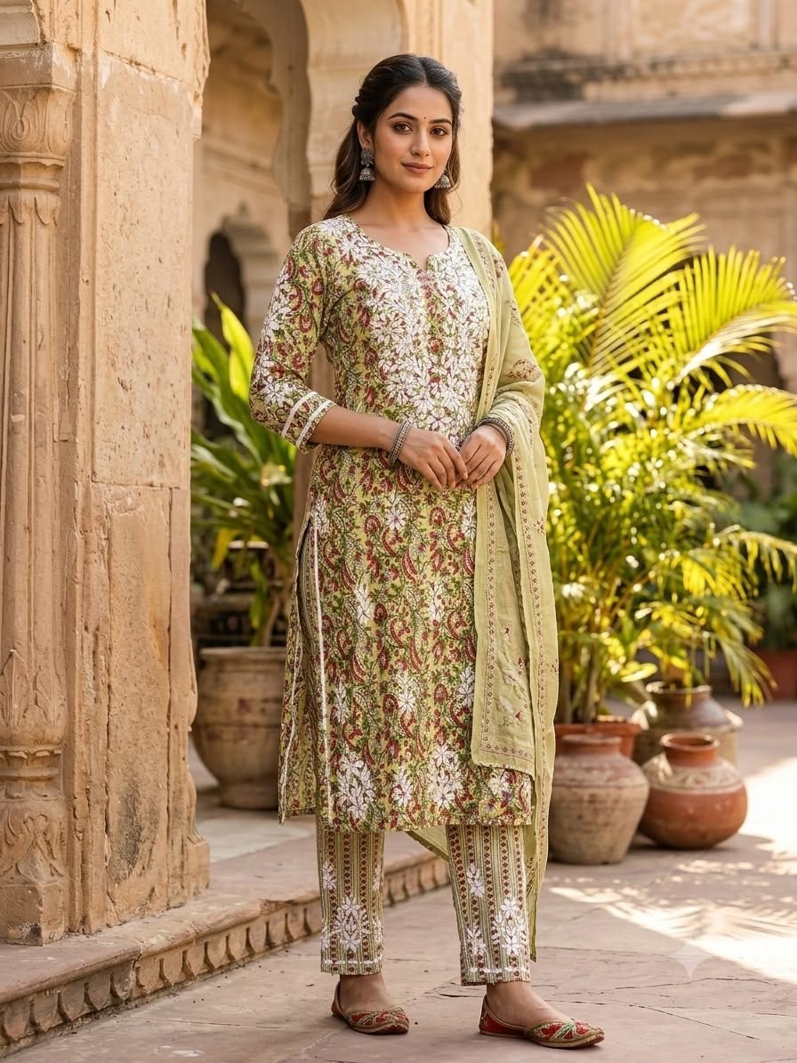 Pure Mul cotton floral 2pc set