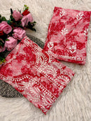 Pure Mul cotton floral soft light 2pc set - Chikankari official