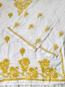 Pure Mul cotton Hand Threaded Kurta and plazzo - Chikankari official