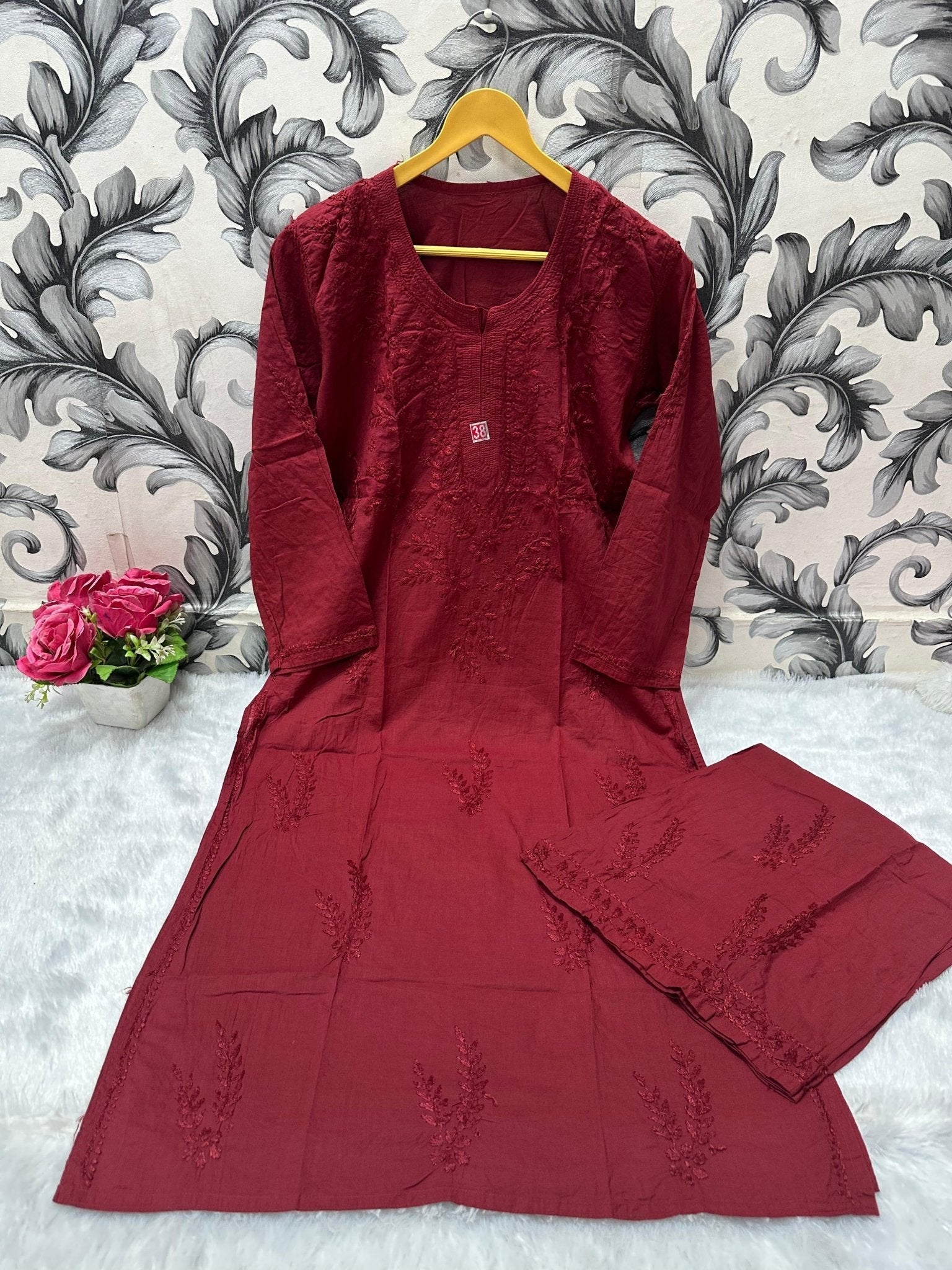 Pure Mul Cotton Plazzo Combo - Chikankari official