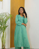 Pure Mul Cotton Plazzo Combo - Chikankari official