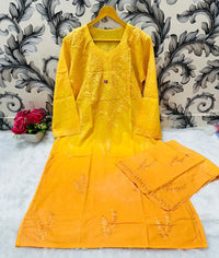 Pure Mul Cotton Plazzo Combo - Chikankari official