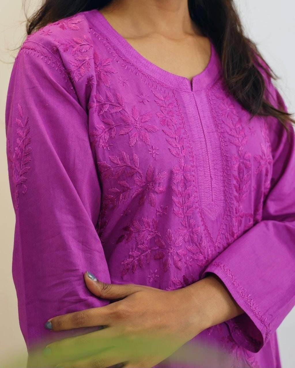 Pure Mul Cotton Plazzo Combo - Chikankari official