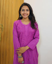 Pure Mul Cotton Plazzo Combo - Chikankari official