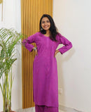 Pure Mul Cotton Plazzo Combo - Chikankari official