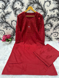 Pure Mul Cotton Plazzo Combo - Chikankari official