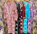Pure soft Modal Chikankari Kurtas - Chikankari official