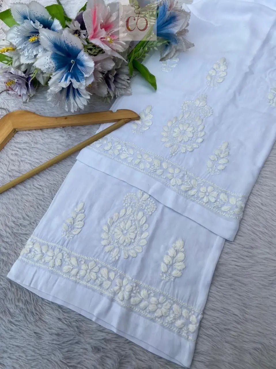 Pure Soft modal kurtis - Chikankari official