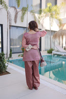 Queen pastle Comform Ethnic set with Purse - Chikankari official