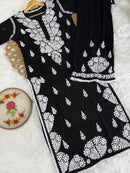 Qureshiya Less Crafted Modal Pure Cotton Set - Chikankari official
