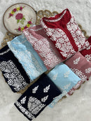 Qureshiya Less Crafted Modal Pure Cotton Set - Chikankari official