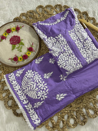 Qureshiya Less Crafted Modal Pure Cotton Set - Chikankari official
