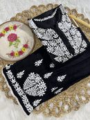 Qureshiya Less Crafted Modal Pure Cotton Set - Chikankari official