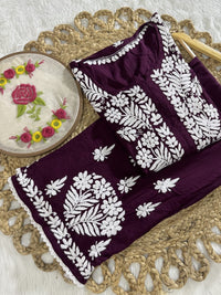 Qureshiya Less Crafted Modal Pure Cotton Set - Chikankari official
