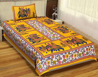 Random Designs Bedsheets 1 free Pillow cover - Chikankari official