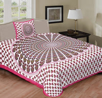 Random Designs Bedsheets 1 free Pillow cover - Chikankari official