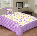 Random Designs Bedsheets 1 free Pillow cover - Chikankari official