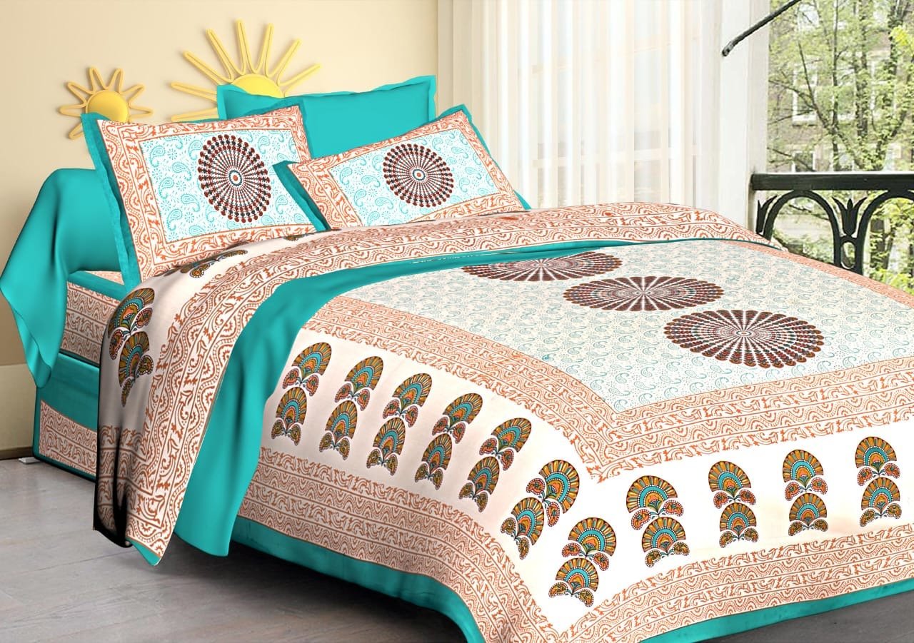 Random Printed Bed sheets - Chikankari official