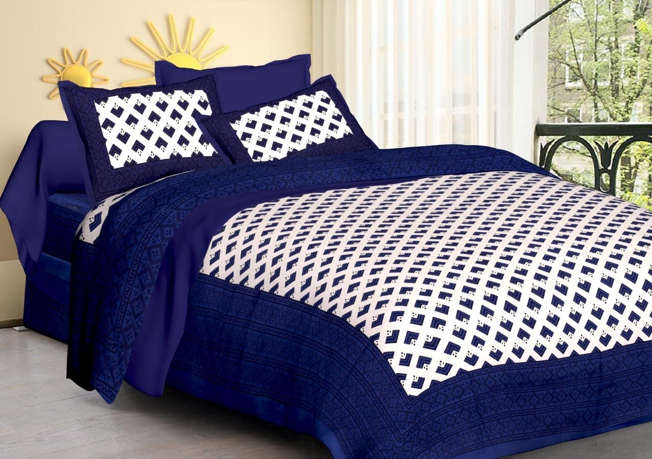 Random Printed Bed sheets - Chikankari official