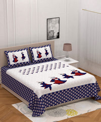 Random Printed Bed Sheets - Chikankari official