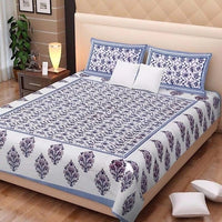 Random Printed Bed Sheets - Chikankari official