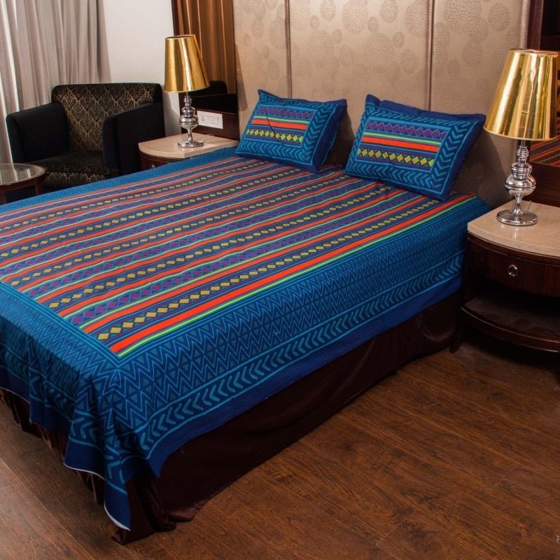 Random Printed Bed Sheets - Chikankari official