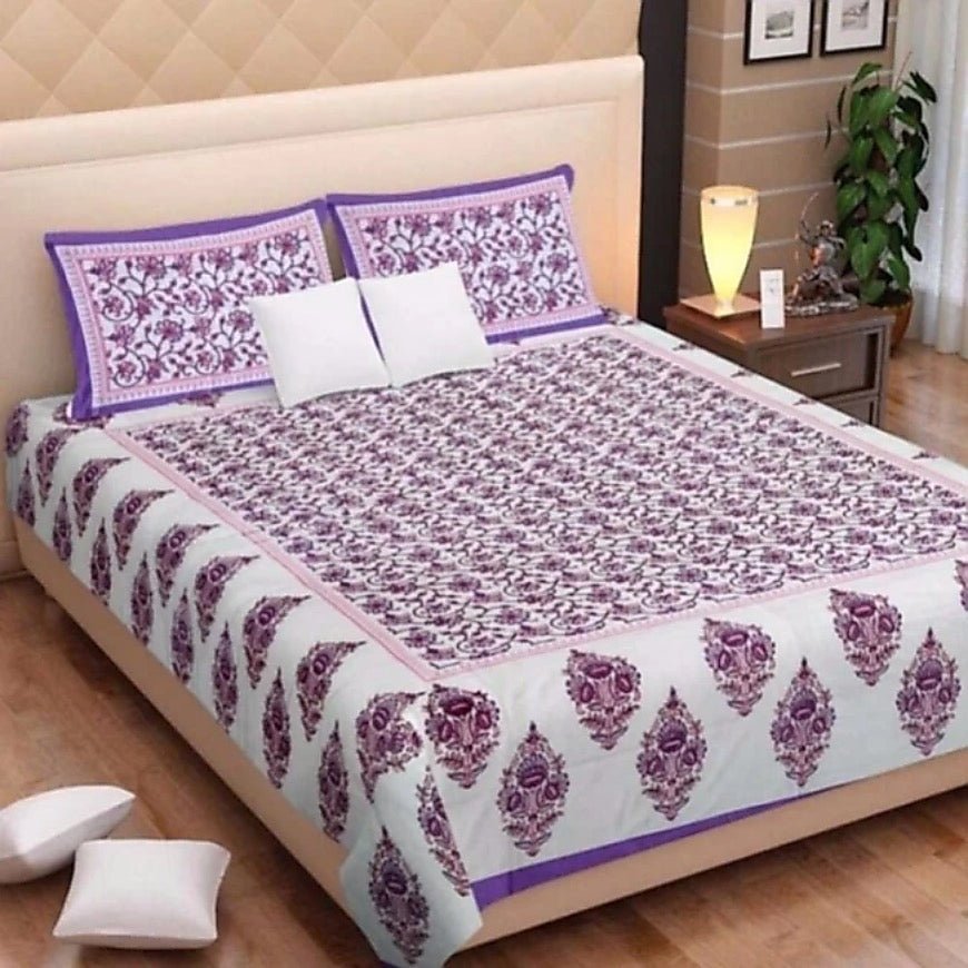 Random Printed Bed Sheets - Chikankari official