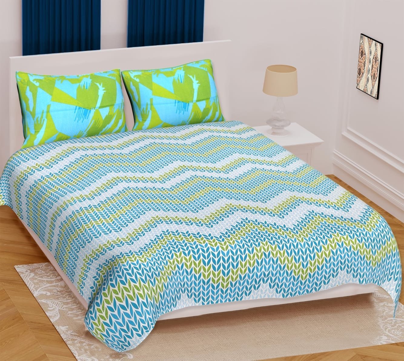Random Printed Bed Sheets - Chikankari official