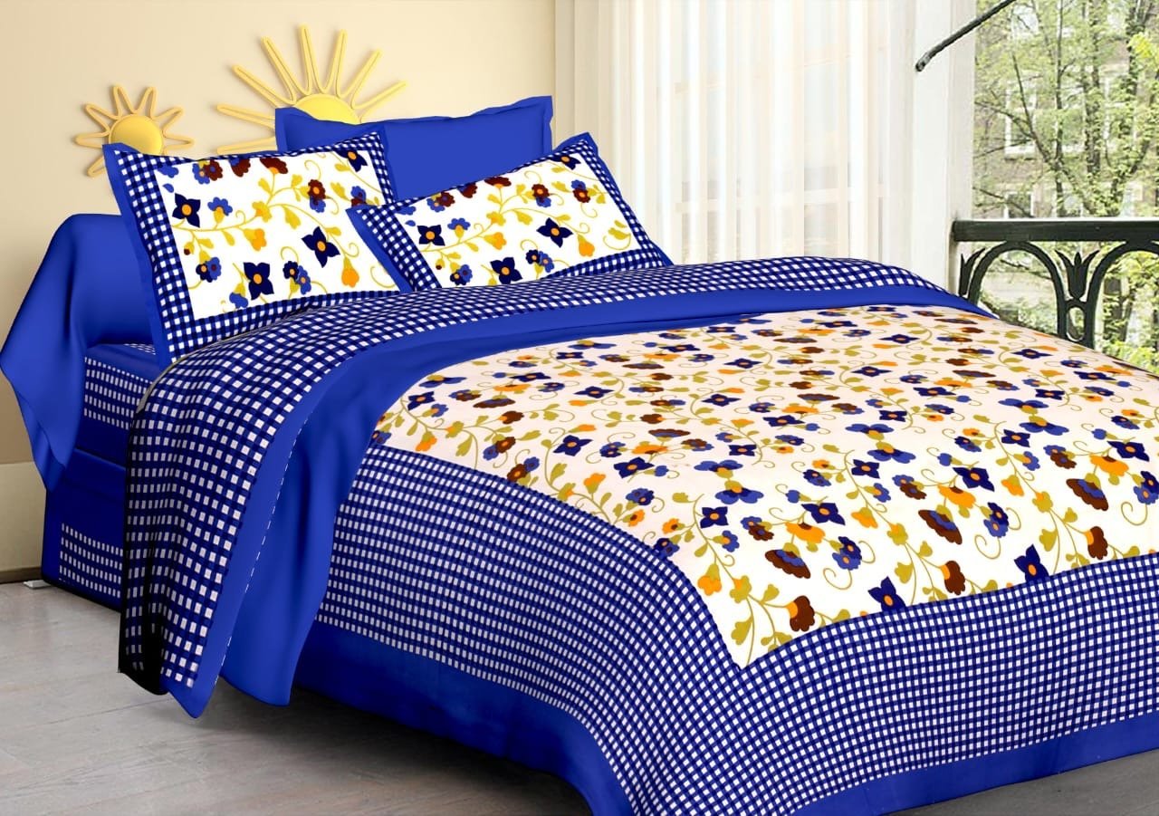Random Printed Bed sheets - Chikankari official