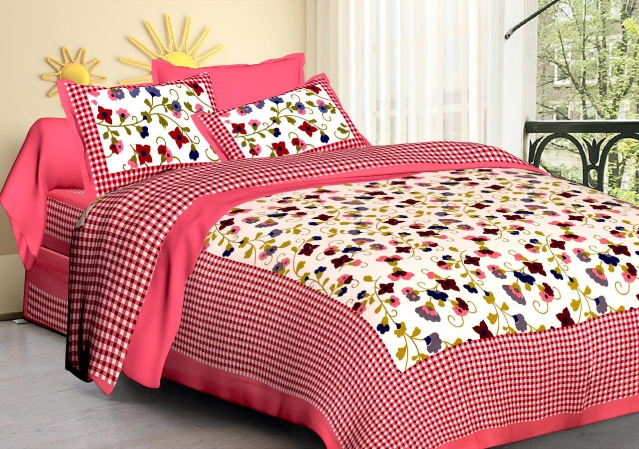 Random Printed Bed sheets - Chikankari official