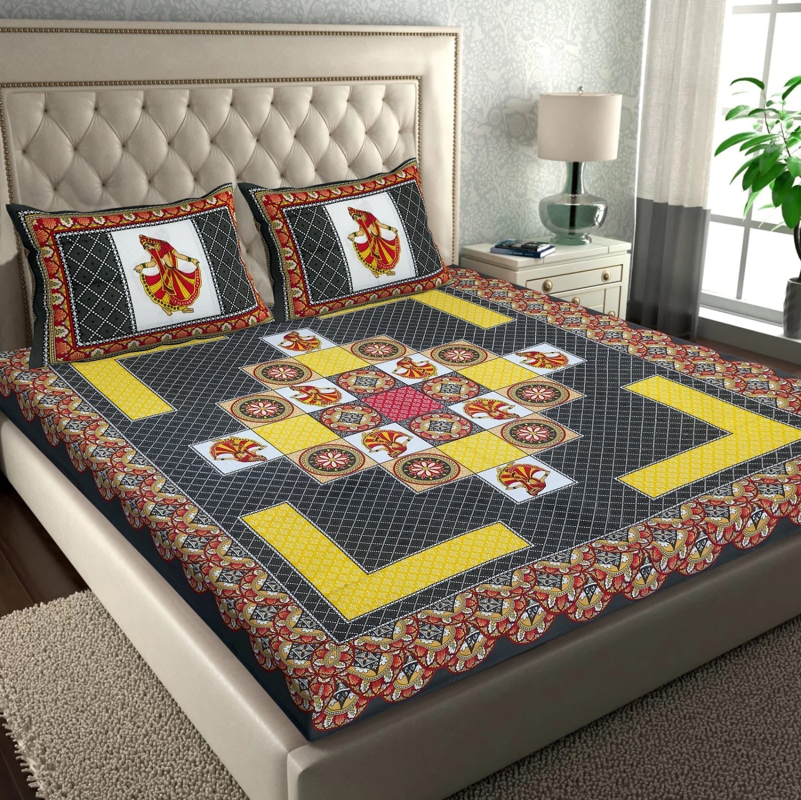 Random Printed Bedsheets - Chikankari official