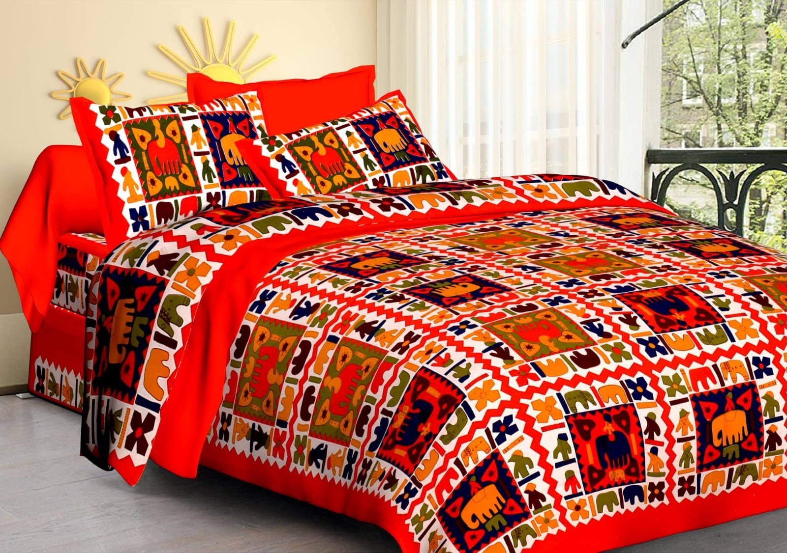 Random Printed Bedsheets - Chikankari official