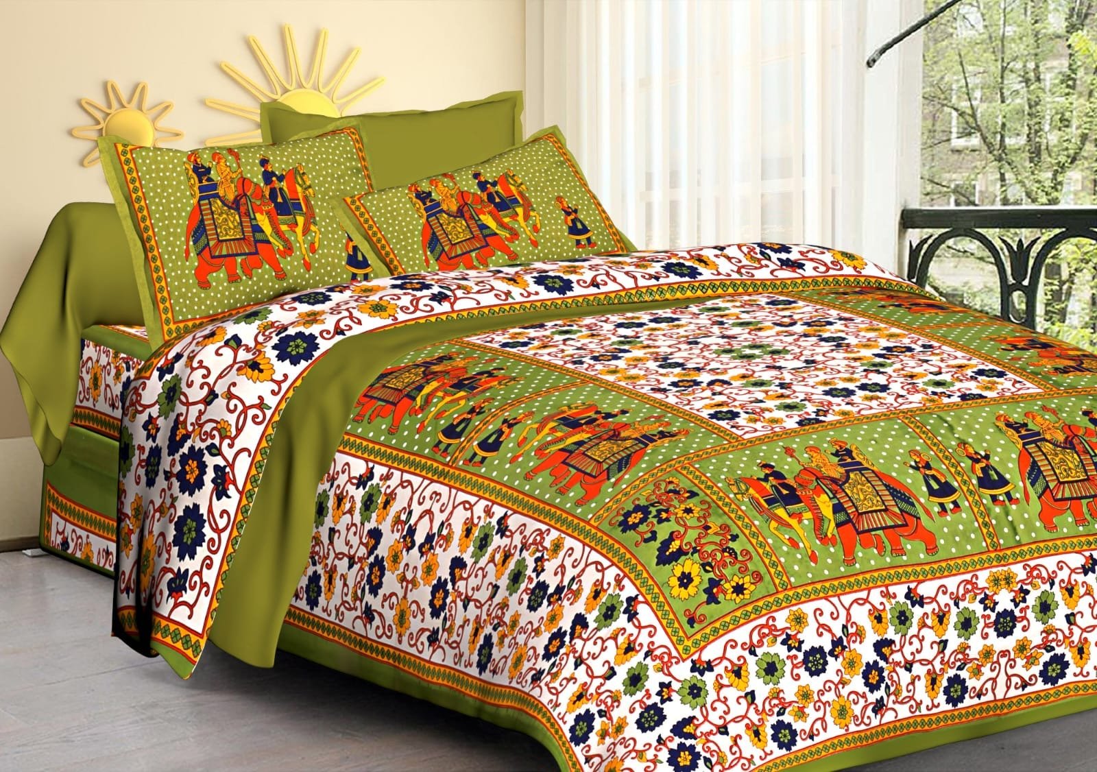 Random Printed Bedsheets - Chikankari official