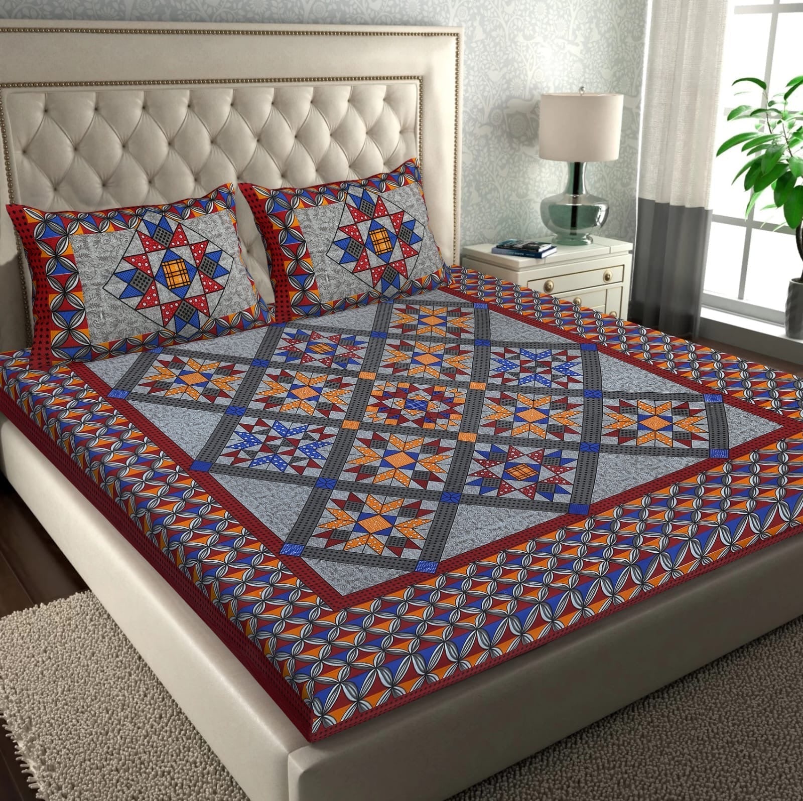 Random Printed Bedsheets - Chikankari official