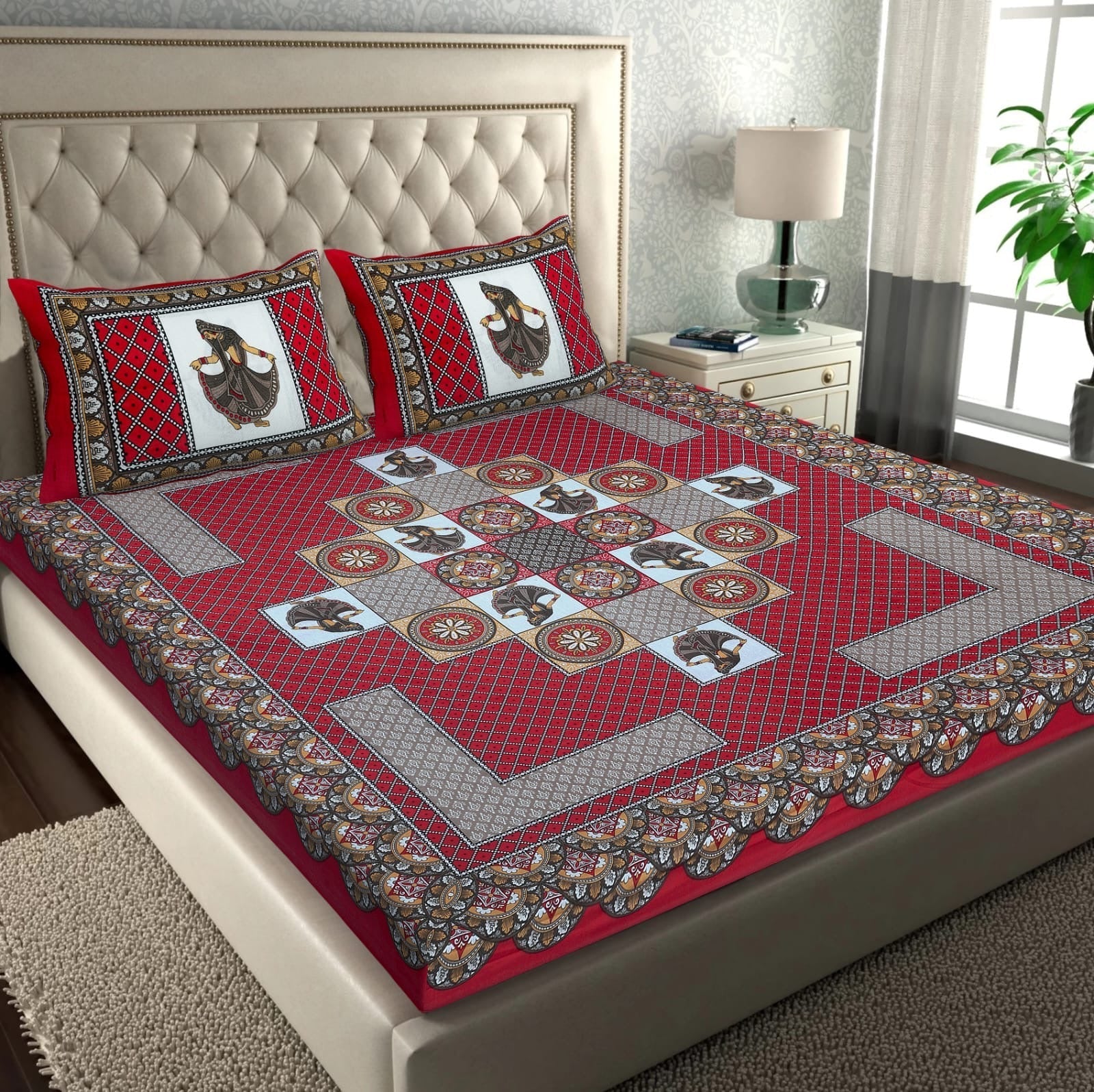Random Printed Bedsheets - Chikankari official