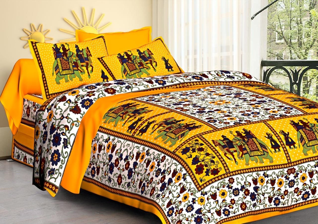 Random Printed Bedsheets - Chikankari official