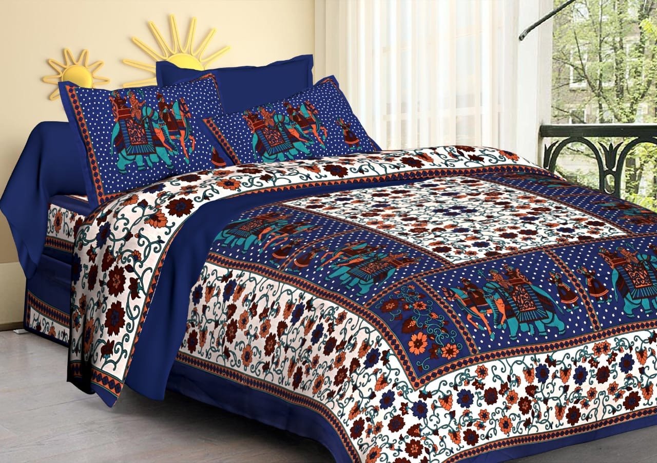 Random Printed Bedsheets - Chikankari official