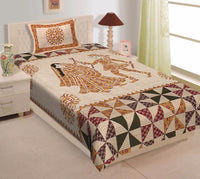 Random Printed Bedsheets with 1 Pillow - Chikankari official