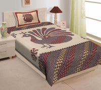 Random Printed Bedsheets with 1 Pillow - Chikankari official