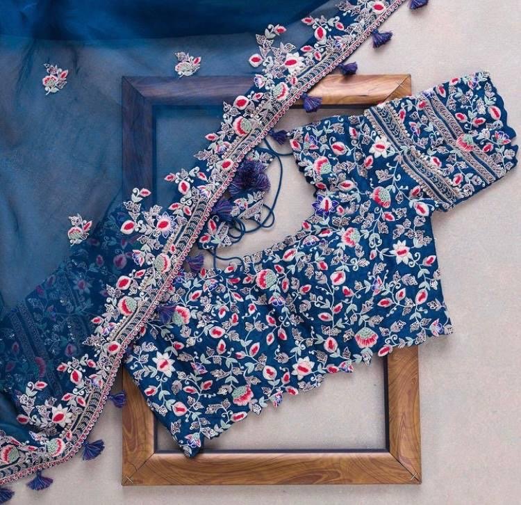 Rangoli Silk Saree - Chikankari official