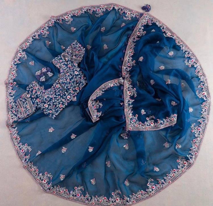 Rangoli Silk Saree - Chikankari official