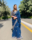 Rangoli Silk Saree - Chikankari official