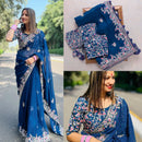 Rangoli Silk Saree - Chikankari official