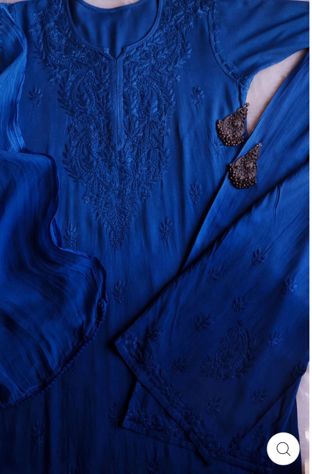 Rangrez 3pc Navy Blue Rayon Set