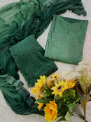 Rangrez 3pc Ombre Soft Crafted Designer Set - Chikankari official