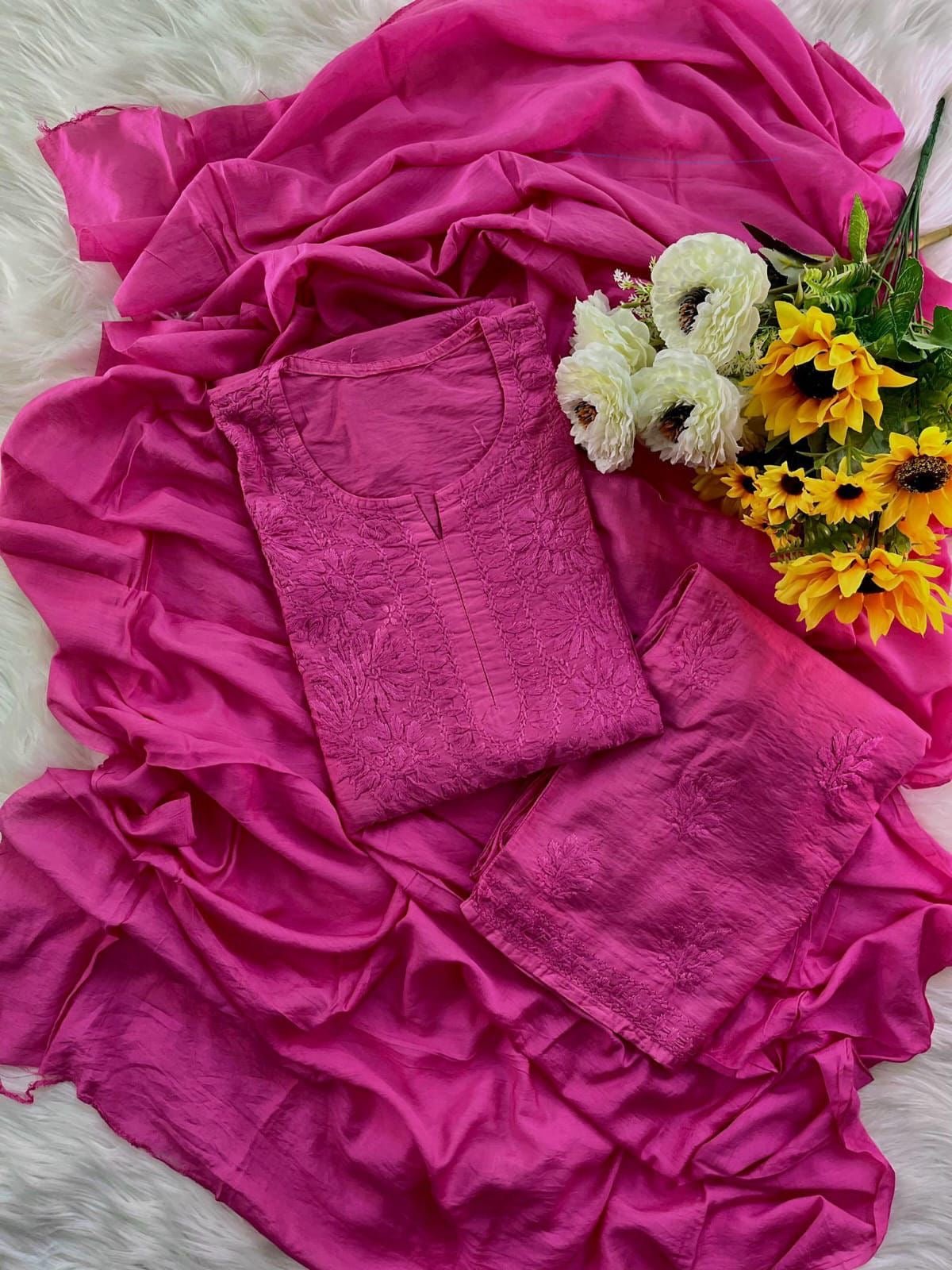Rangrez 3pc soft Finest Set - Chikankari official